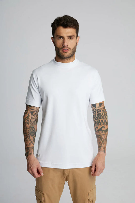 Camiseta fio Egípcio gola alta