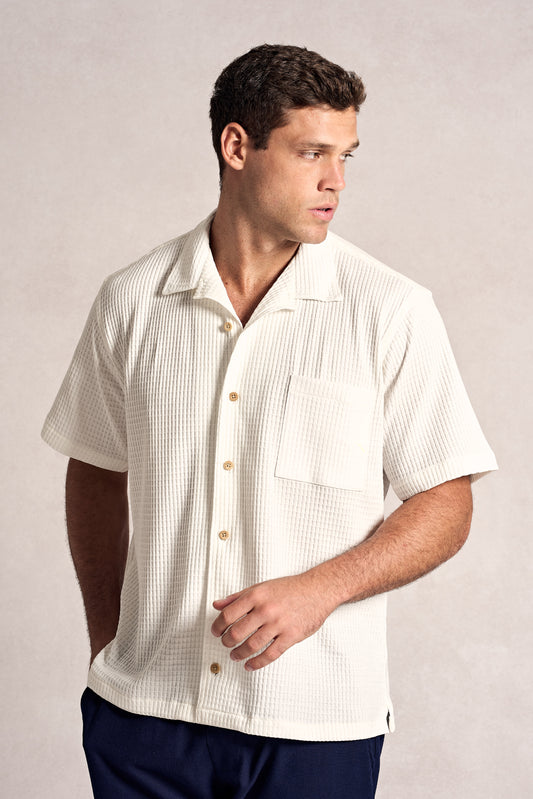 Camisa Waffle manga curta
