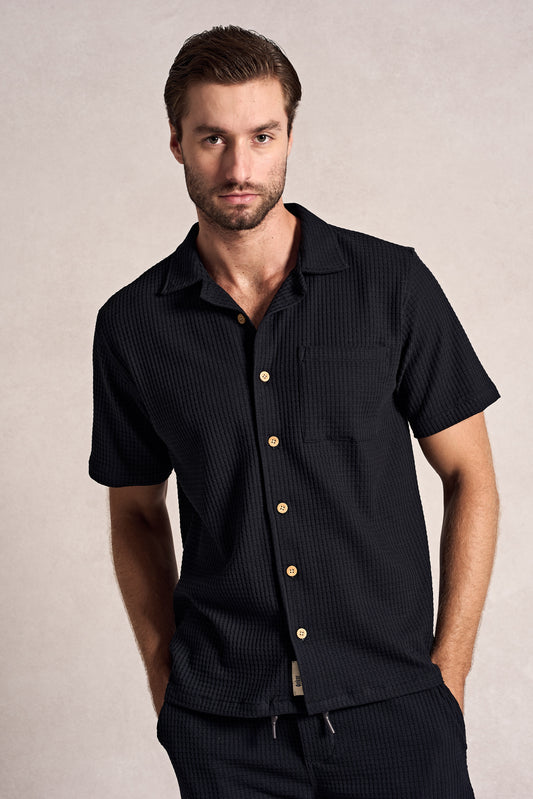 Camisa Waffle manga curta