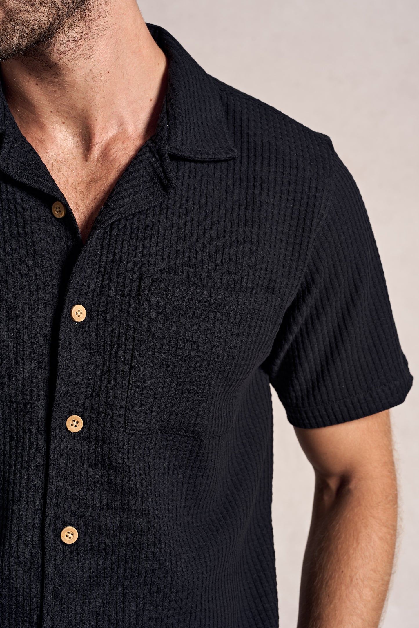 Camisa Waffle manga curta