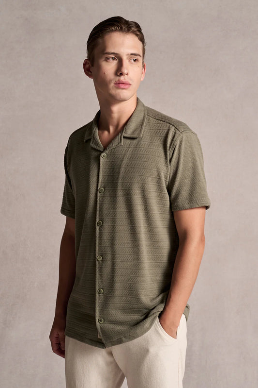 Camisa Jacquard Manga Curta