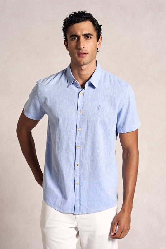 Camisa Linho Manga Curta