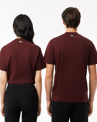 Camiseta Lacoste em Algodão com Estampa Assinada