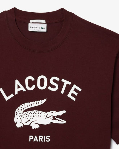 Camiseta Lacoste em Algodão com Estampa Assinada